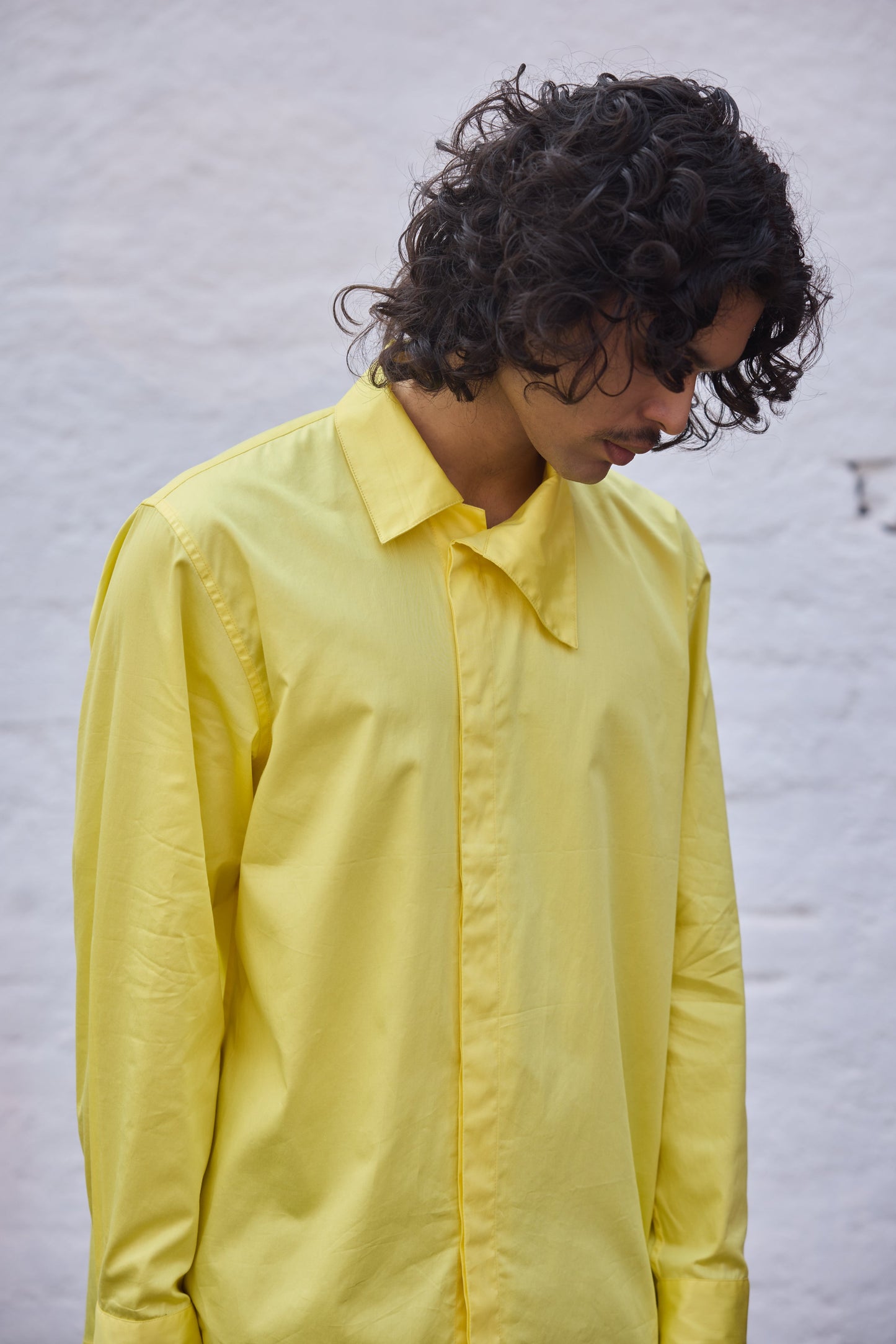 Asymmetrical Collar Shirt