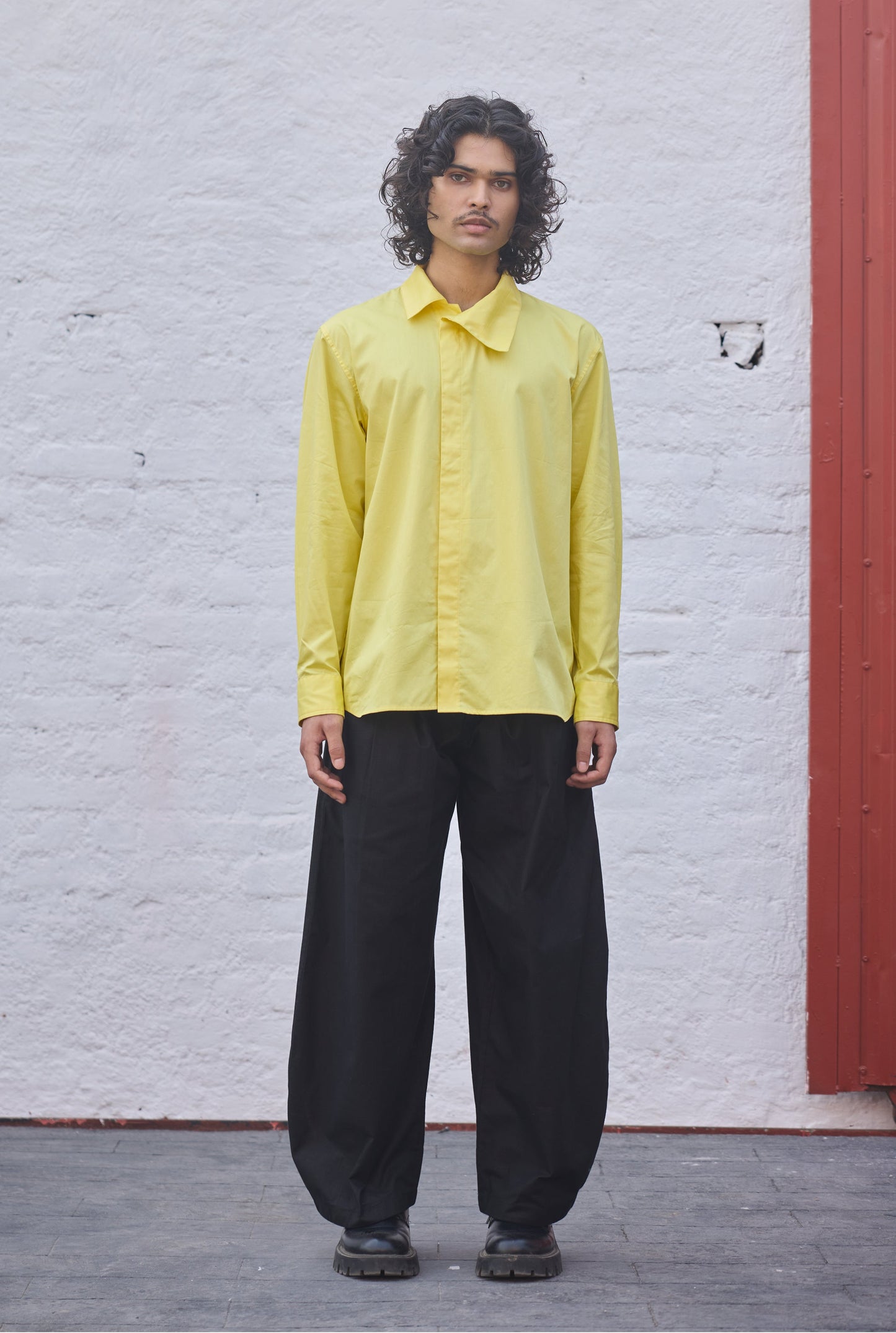 Asymmetrical Collar Shirt