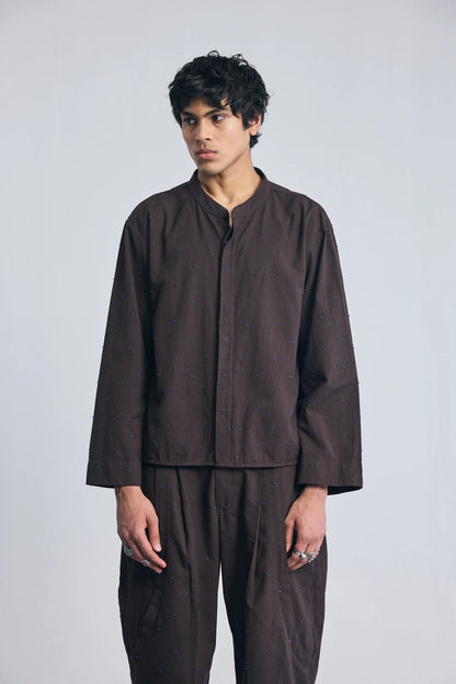 Knots Shirt – Brown Noise